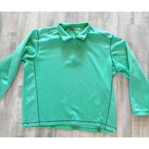 Pebble Beach Men's Green Performance quarter zip Golf pullover size XL